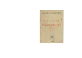Legislación Fundamental. Frente de Juventudes, Madrid, 1944.