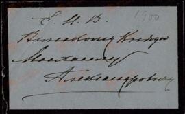 Carta y Sobre de la Zarina Alexandra Feodorovna al Gran Duque Mikhail. Fredensborg, 19 agosto 1900