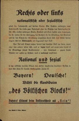 "Derecha o izquierda / Nacional o socialista"
