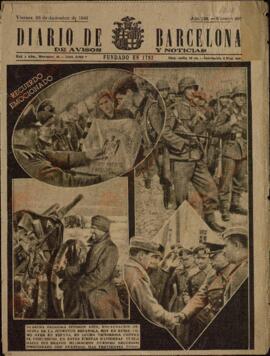 "Diario de Barcelona / de avisos y noticias". Viernes, 26 diciembre 1941. (División azul)