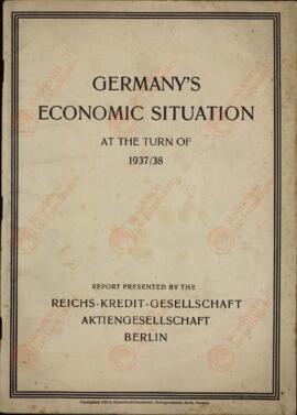 Situación económica de Alemania entre 1937 / 1938