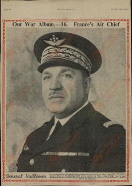 The war illustrated, Nº 16. "Nuestro álbum de Guerra: El Jefe del Aire de Francia, General Vuillemin". 23 diciembre 1939