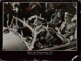 "Comienzo del día del partido del Reich 1937. / Bauer, Karl: Hitler, Goering, Goebbels y Wessel"