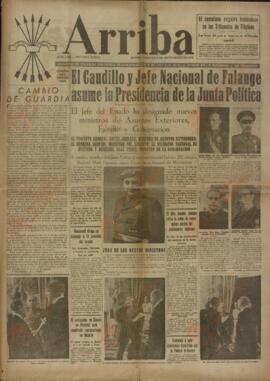 Arriba. Órgano de la F.E.T. y de las J.O.N.S. 4 Septiembre 1942