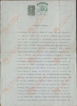 Vapor Uruguay. Sancho Contreras, Eduardo. "Mandato Especial". Santiago de Chile, 22 abril 1937