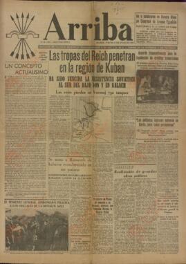 Arriba. Órgano de la F.E.T. y de las J.O.N.S. 30 Julio 1942