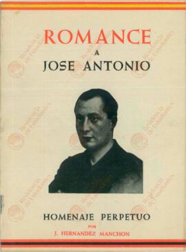 Hernández Manchón, J. Romance a José Antonio, homenaje perpetuo. Valencia, 1951.