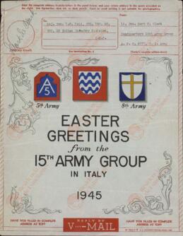 Clark, Gen. Mark W. (1896-1984). Christmas y acuse de recibo autógrafo dirigidos al General D.W. Reid