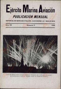 "Ejército, Marina y Aviación", Año VII, 1940: "Vista del Fuego Antiaéreo en Bremen"