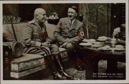 Hitler, Adolfo y Mussolini, Benito. "Garantes de la paz". Por Hoffmann