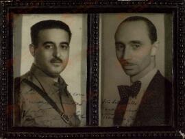 Jefes carlistas del Tercio Cristo Rey, dedicadas a Lola Valls, c. 1939