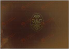 Homenaje de adhesión de los generales, jefes y oficiales, antiguos profesores y alumnos de la Academia General Militar (1928-1931) a su General Director, Excmo. Sr. D. Francisco Franco Bahamonde". 15 diciembre 1946