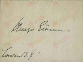 Eckener, Hugo. Londres, 13 octubre 1930