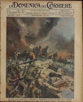 La Domenica del Corriere: "La lucha por la posesión de Nanking...". 19 de diciembre de 1937.