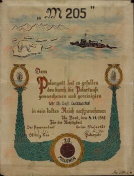 "Gudduschat. M 205. Dios polar". 4 noviembre 1942
