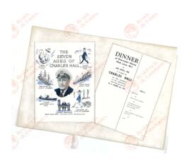 Invitación al Homenaje al Capitán Charles Edward Hall, del buque HMS Princess Astrid. 24 Abril 1962