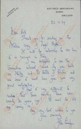 Cunningham, John. "Carta a Robert Wright". 22 octubre 1969