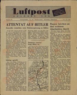 Luftpost. 21 y 25 julio 1944