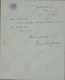 Robertson, Gen. Sir Brian H. 1º Barón de Robertson de Oakridge (1896–1974). 19 mayo de 1945