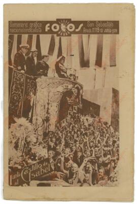 Fotos, Semanario Gráfico Nacionalsindicalista. "Junto al Castillo de Isabel". 10 de Junio de 1939.
