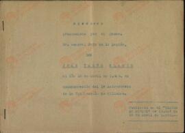 Yagüe Blanco, Juan. 1.º aniversario unificación de milicias. 19 abril 1938 (Guerra Civil).