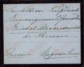 Carta y Sobre de la Zarina Alexandra Feodorovna al Gran Duque Mikhail. Copenhague, 18 marzo 1901