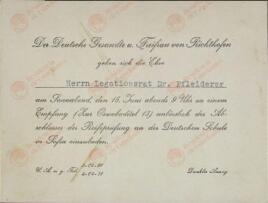 Von Richthofen a Dr. Pfleiderer. Sofía, 15 junio