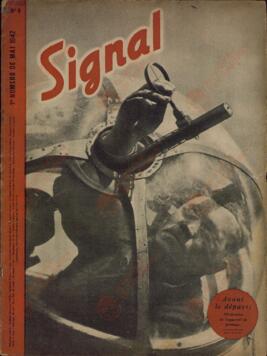 Signal. "Antes de la salida. Verificación de la mirilla del arma". 1º Nº Mayo 1942.