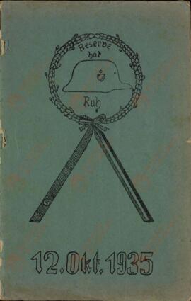 "12 Okt. 1935". Publicación de Oficiales de la Reserva de la Wehrmacht