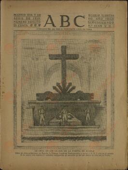 ABC. "La cruz de los caídos en la Puerta de Alcalá". Madrid, 9 abril 1939