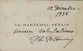 Pétain, Philippe. 12 diciembre 1938