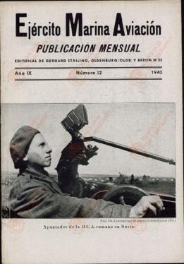 "Ejército, Marina y Aviación", Año IX, 1942: "Apuntador de la D.C.A. Rumana en Rusia"
