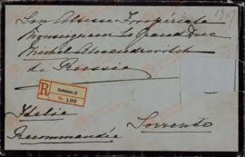 Carta y Sobre de la Zarina Alexandra Feodorovna al Gran Duque Mikhail. Kvidorc, 31 agosto 1907