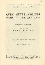 Conferencia en francés del Teniente Coronel René Gouzy "Avec Mittelholzer dans le ciel Africain", 30 de abril de 1931.
