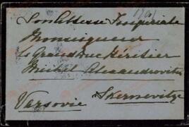 Carta y Sobre de la Zarina Alexandra Feodorovna al Gran Duque Mikhail. Bernsdorff, 11 octubre 1901