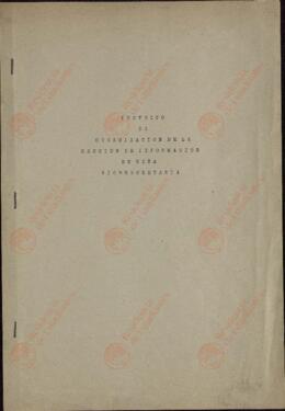 Proyecto de organización de la sección de información. Vicesecretaría de Educación Popular. Madrid, 29 marzo 1943.