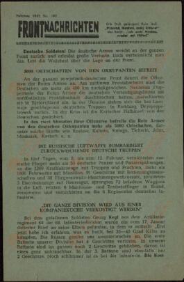 "Noticias del frente". Febrero 1942. Nr. 103