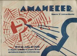 "Amanecer. Semanario de FET y de las JONS", Nº 37. Melilla, 17 de Julio de 1937