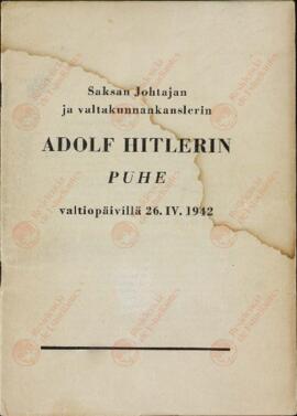 Discurso de Adolf Hitler pronunciado en Finlandia el 26 de abril de 1942.