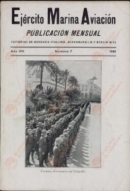 "Ejército, Marina y Aviación", Año VIII, 1941: "Tropas Alemanas en Trípoli"
