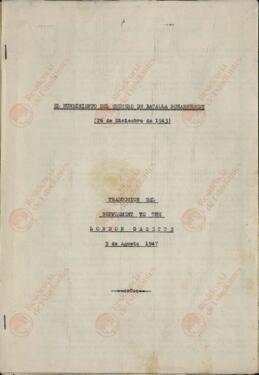 Informe sobre el Hundimiento del Acorazado Scharnhorst (26 de Diciembre de 1943), traducido de un suplemento de "The London Gazette" del 5 de Agosto de 1947