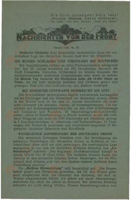 "Noticias del frente". Enero 1942. Nr. 82
