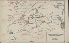 Plano de las Posiciones Francesas y Alemanas entre Somme y Argonne, 15 de Junio de 1918