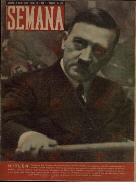 Semana. Madrid, 2 julio 1940. En portada: Hitler, recién iniciada la invasión de Rusia