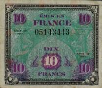 Dos / cinco / diez francos. 1944