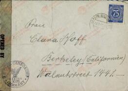 Sobres de procedencia alemana pasados por la censura militar británica. Berlín y Hamburgo, 1946 - 1947