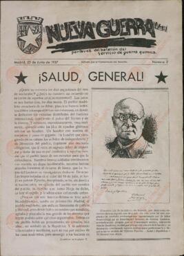NUEVA guerra. "Salud General".  Madrid, 25 JUNIO 1937