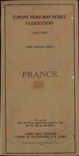 "Series de mapas de carreteras de Europa / Francia / Mapa del Servicio del Cuerpo de Ingenieros del Ejército de los EE.UU.". 1944