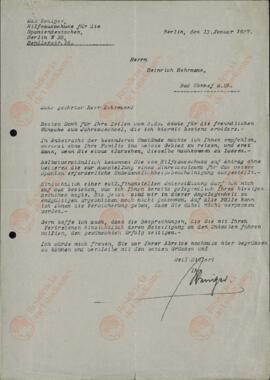 "Cartas de la organización extranjera del NDASP a Heinrich Behrmann: Carta de Max Weniger sobre el viaje de Behrmann a la España nacionalista". 13 enero 1937