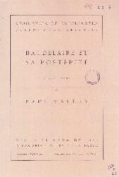 Conferencia de Paul Valéry "Baudelaire et sa postérité" en la Reidencia de Estudiantes